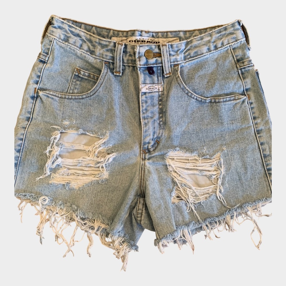MARITHE GIRBAUD FRANCOIS Vintage Cutoff Denim Shorts Size 7/8